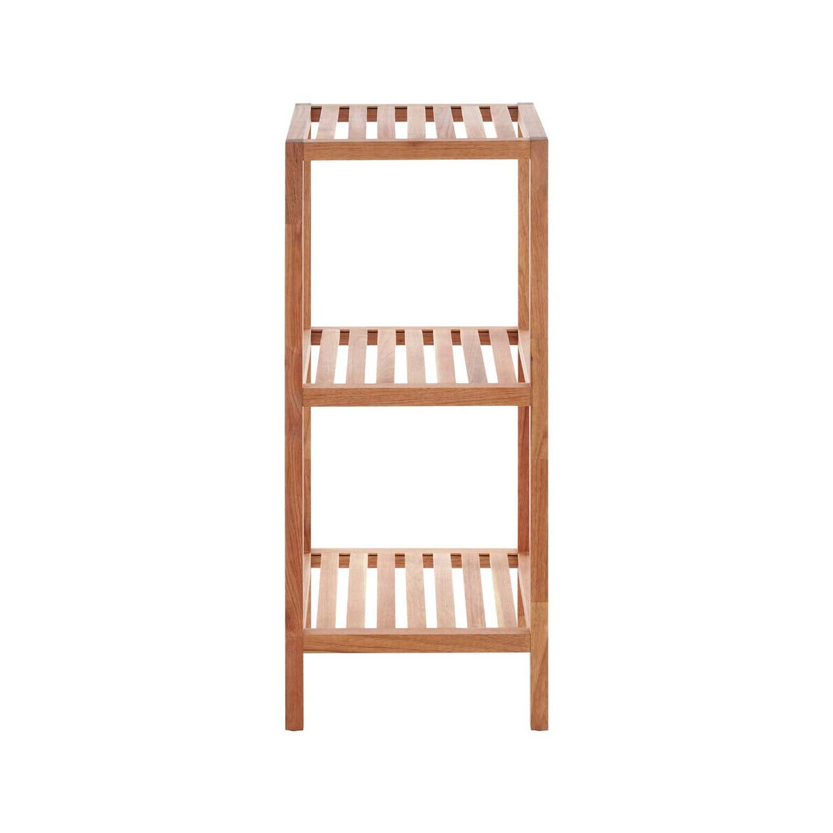 Salon 3 Tier Walnut Wood Bathroom Shelf Unit