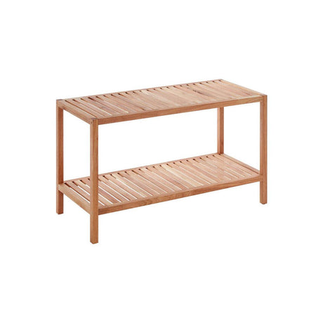 ARLA Walnut Wood Two Tier Storage Shelf Unit