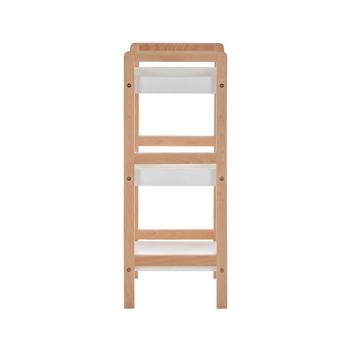 ARLA 3 Tier  Bathroom Shelf Unit With Birchwood Frame