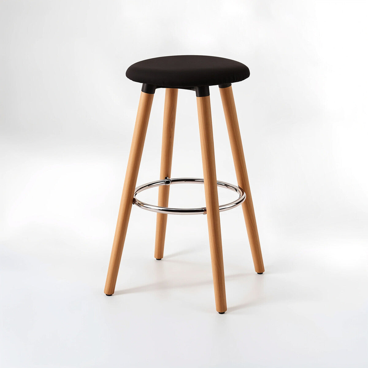 Stockholm Black Round Bar Stool