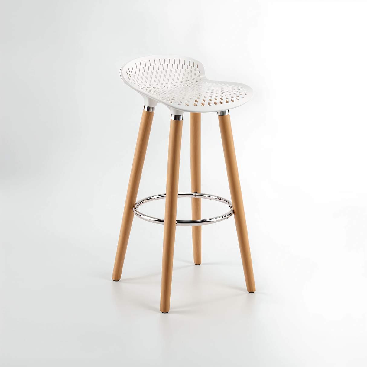 Stockholm Matte White Bar Stool
