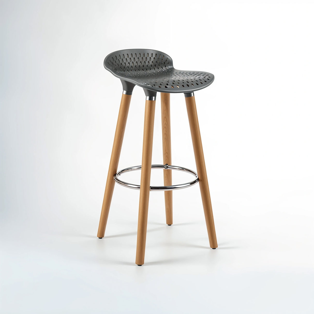 Stockholm Grey Pp Seat Bar Stool