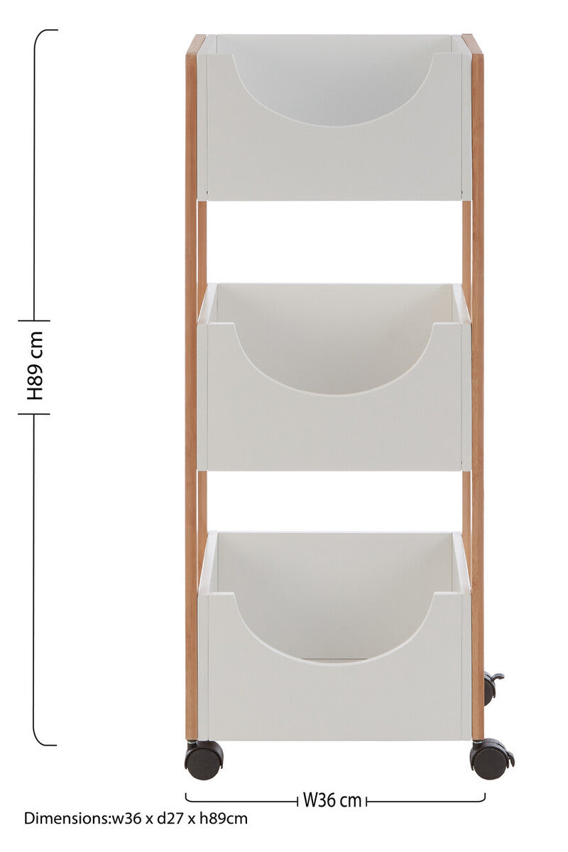 Nostra 3 Tier Storage Trolley