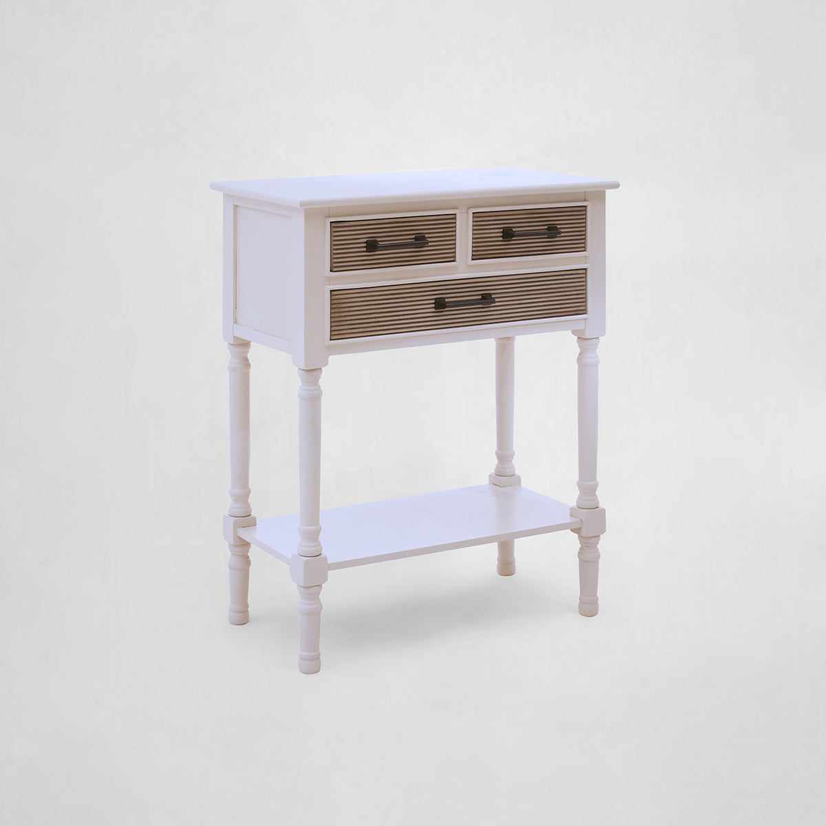 Heritage 3 Drawers Pearl White Console Table