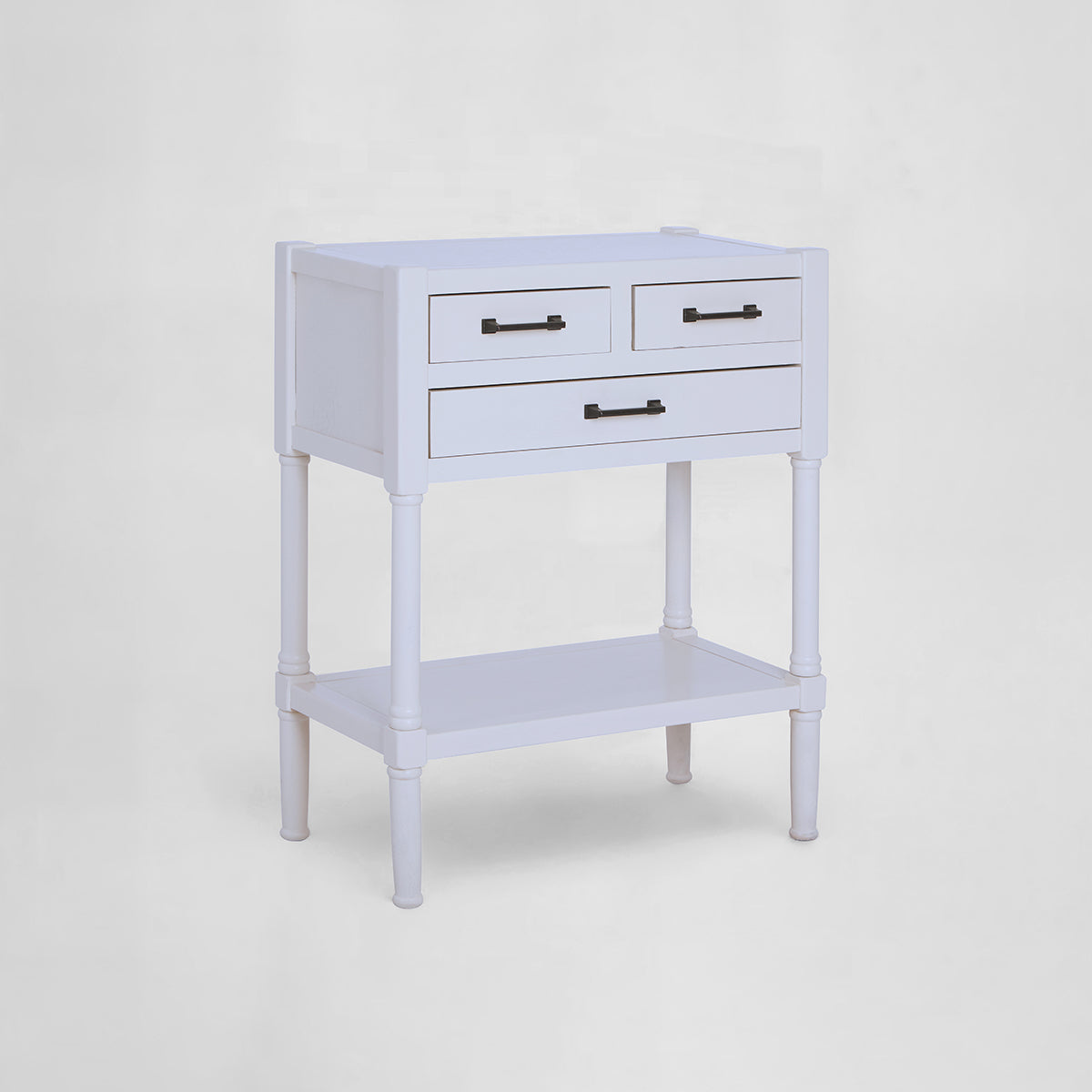 Heritage White Pearl Finish Console Table