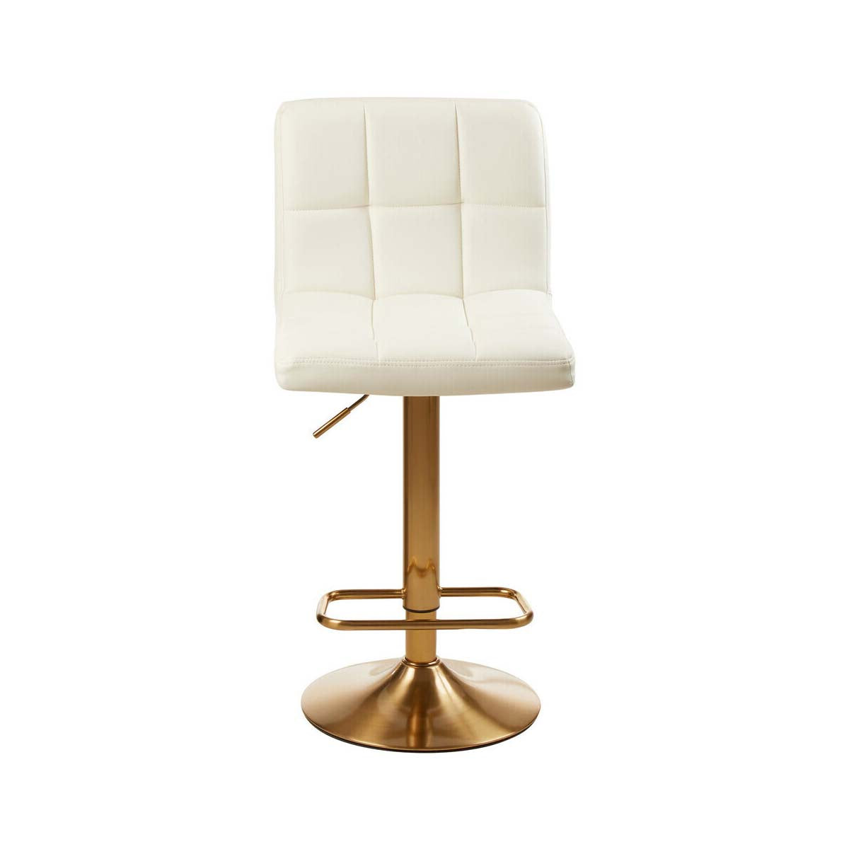 Baina Gold And White Finish Bar Stool