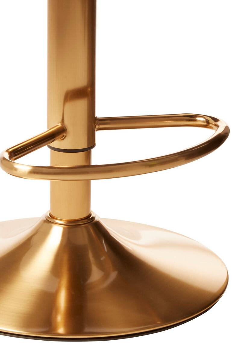 Baina Black Acrylic Seat Bar Stool with Gold Base