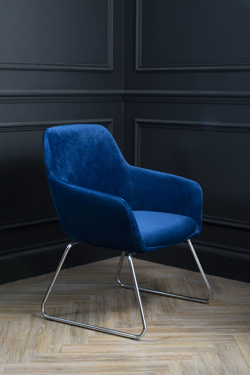 Stockholm Blue Fabric Chair