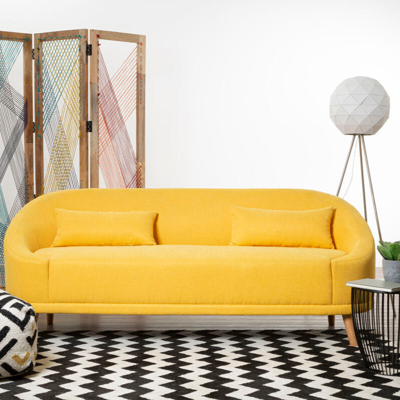 Holland Yellow Linen Sofa
