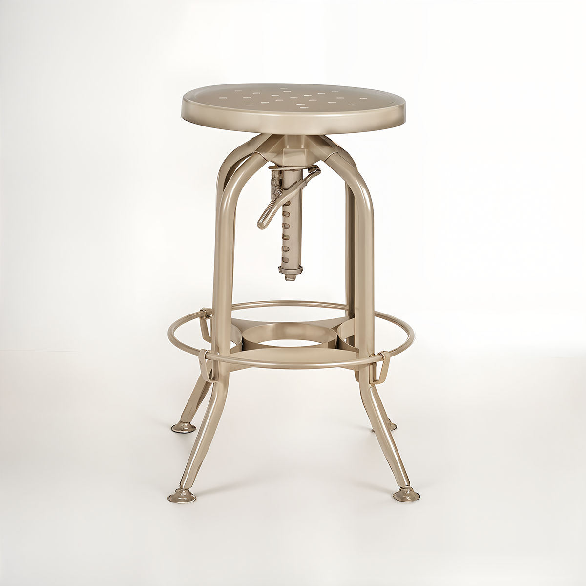 Gator Champagne Finish Adjustable Stool