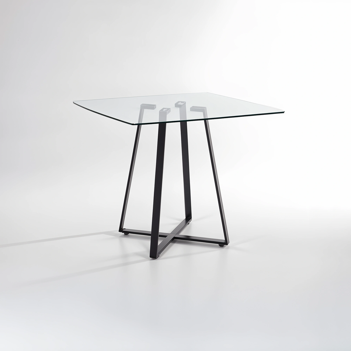 Metropolitan Square Matte Black Dining Table