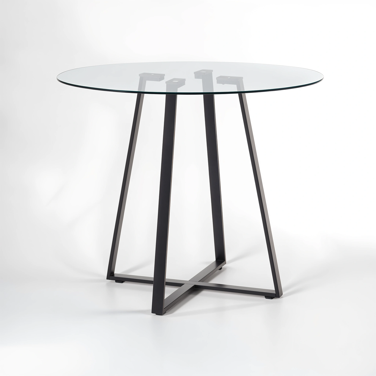 Metropolitan Matte Black Lattice Dining Table