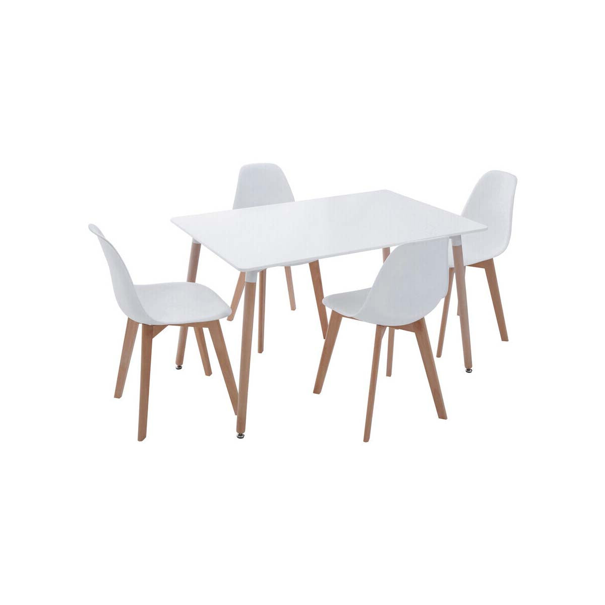 Varberg 5Pc White Dining Set
