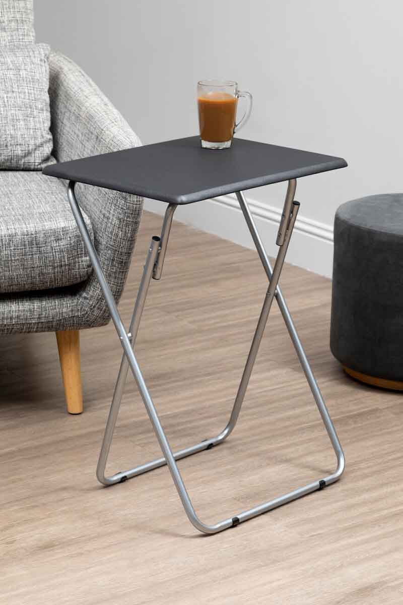 Bernie Folding Table With Sand Black Top