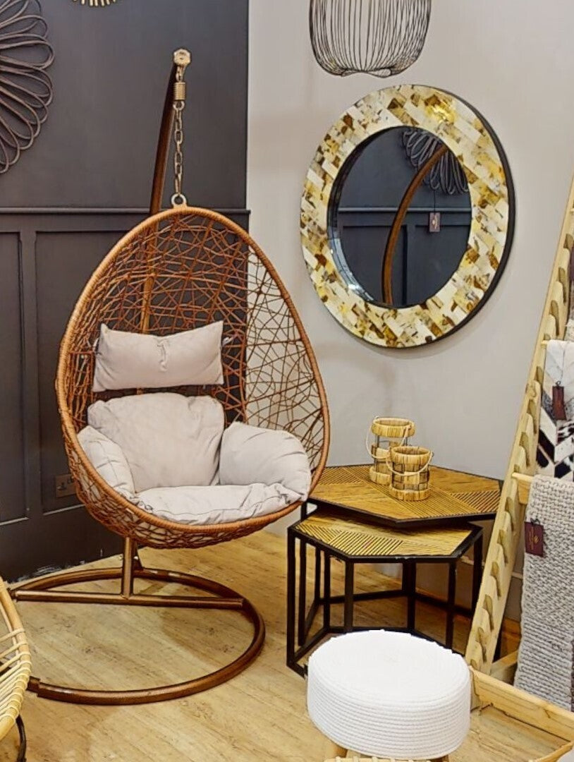 Goa Brown Rattan Hanging Chair