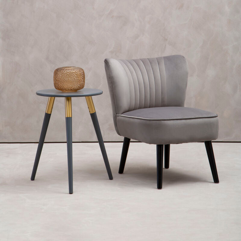 Regents Park Grey Velvet Chair