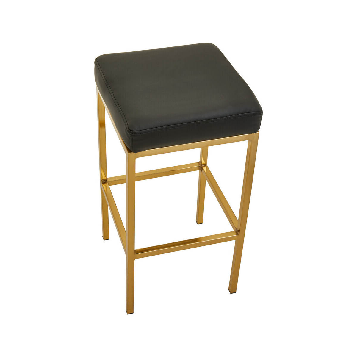 Baina Black And Gold Finish Bar Stool