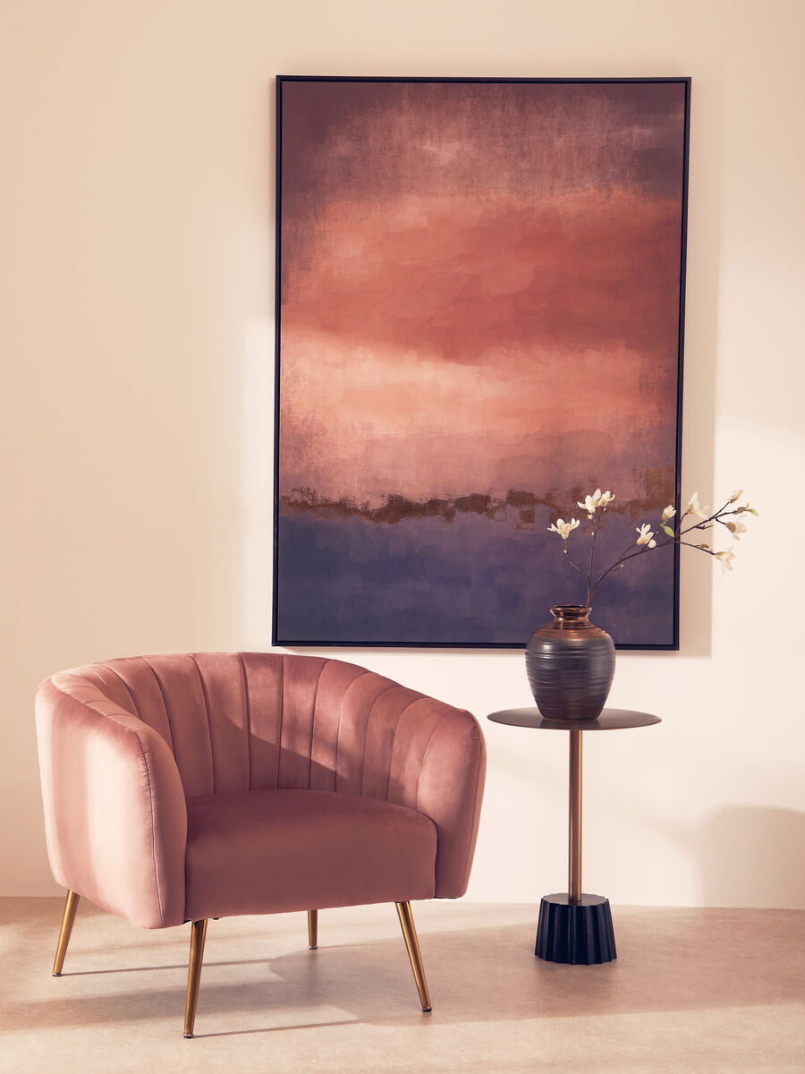 Larissa Pink Velvet Chair