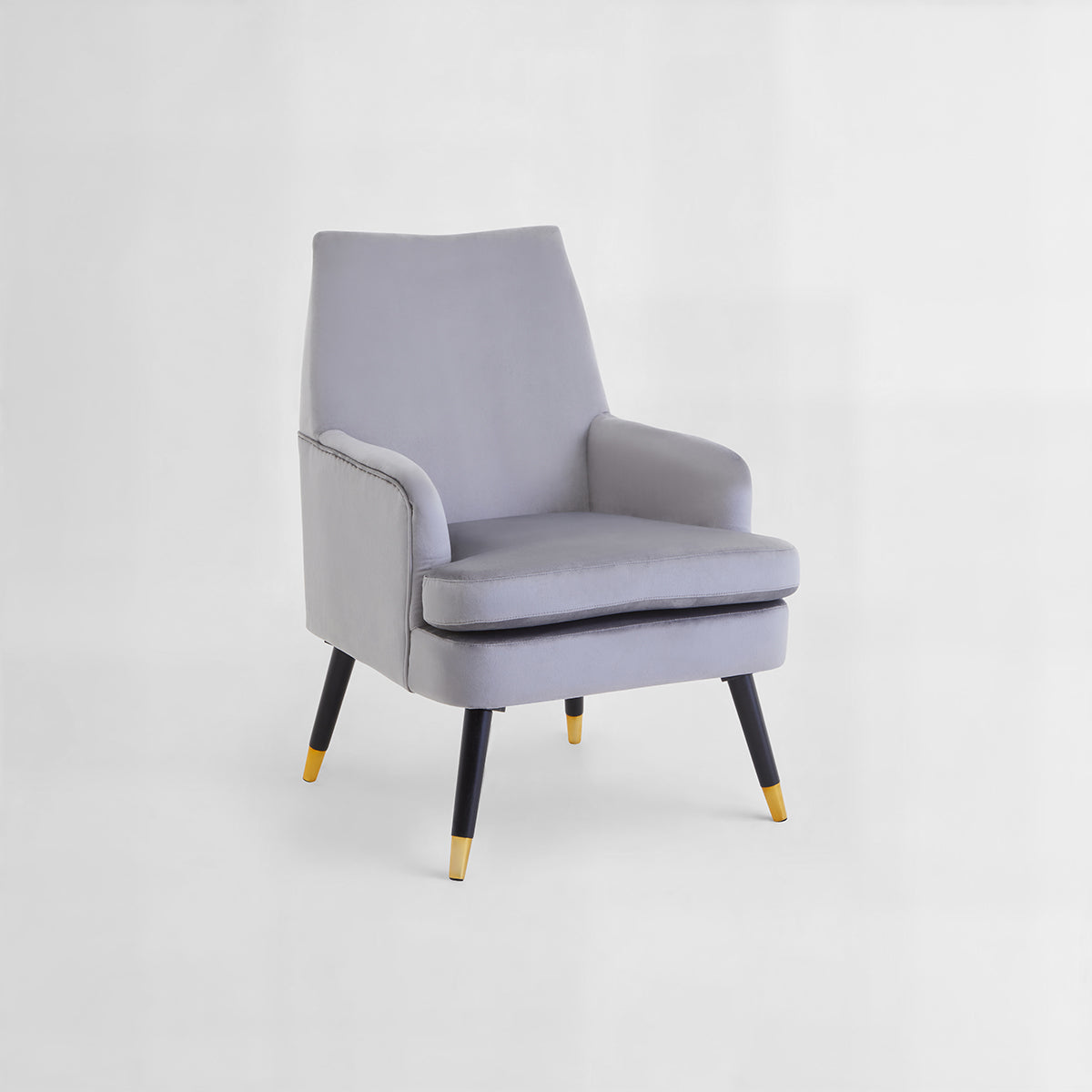 Loretta Mink Velvet Accent Chair