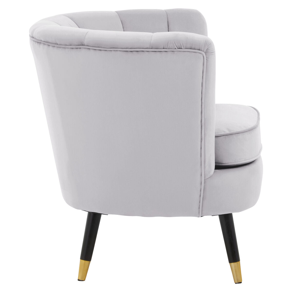 Loretta Grey Velvet Shell Accent Chair