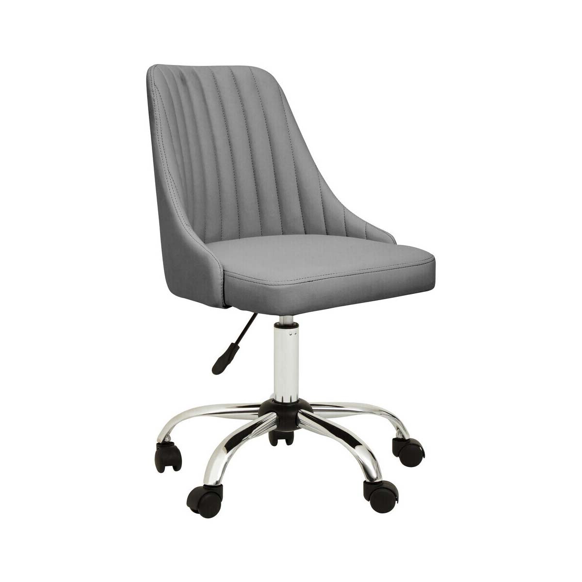 Brent Grey Leather Effect Home Office Chair