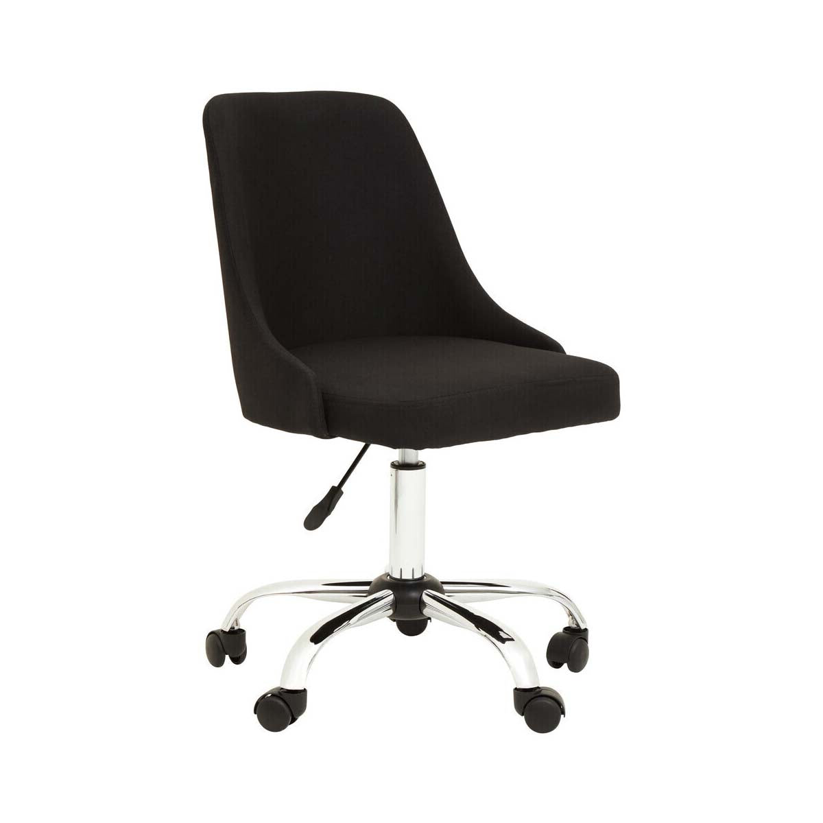 Brent Black And Chrome Home Office Chair