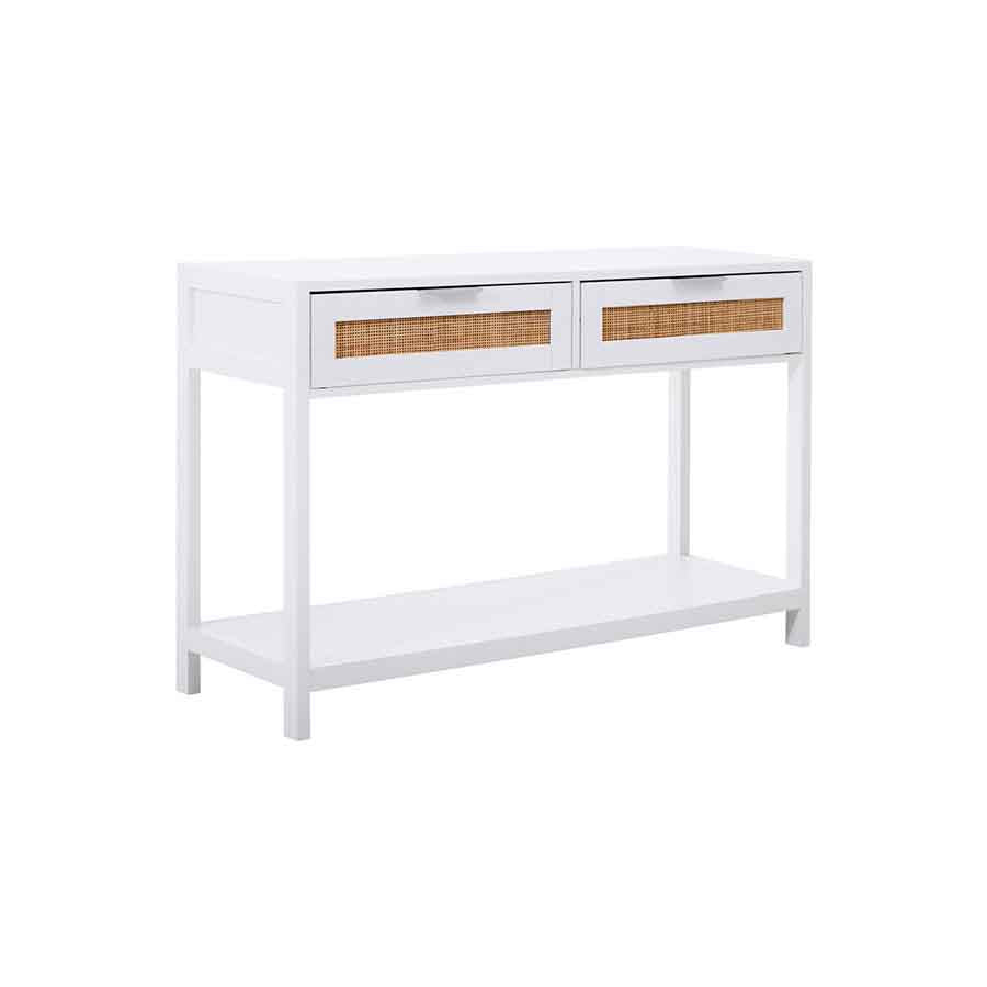 Sherman White Wood Console Table