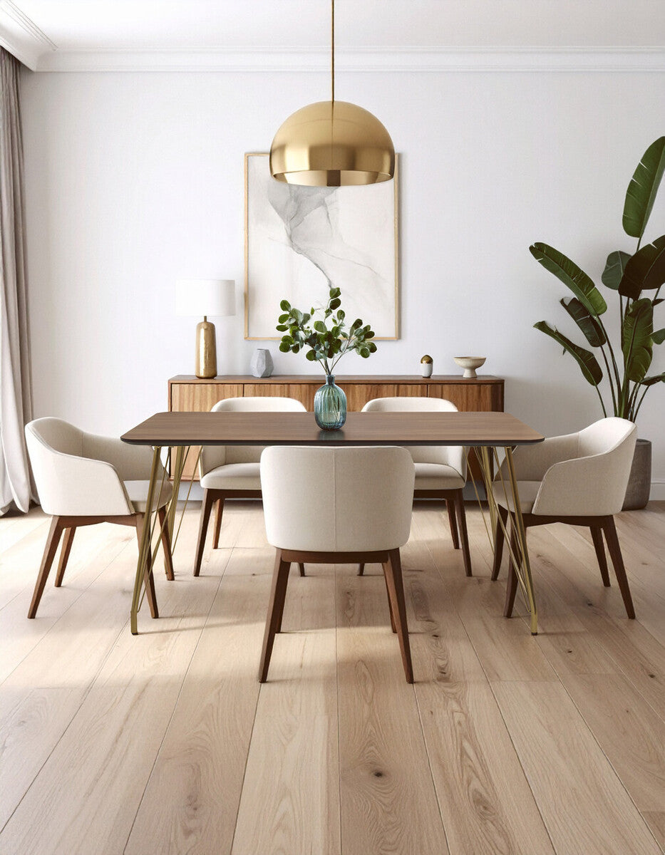 Veneto Dining Table With Natural Wood Effect Top