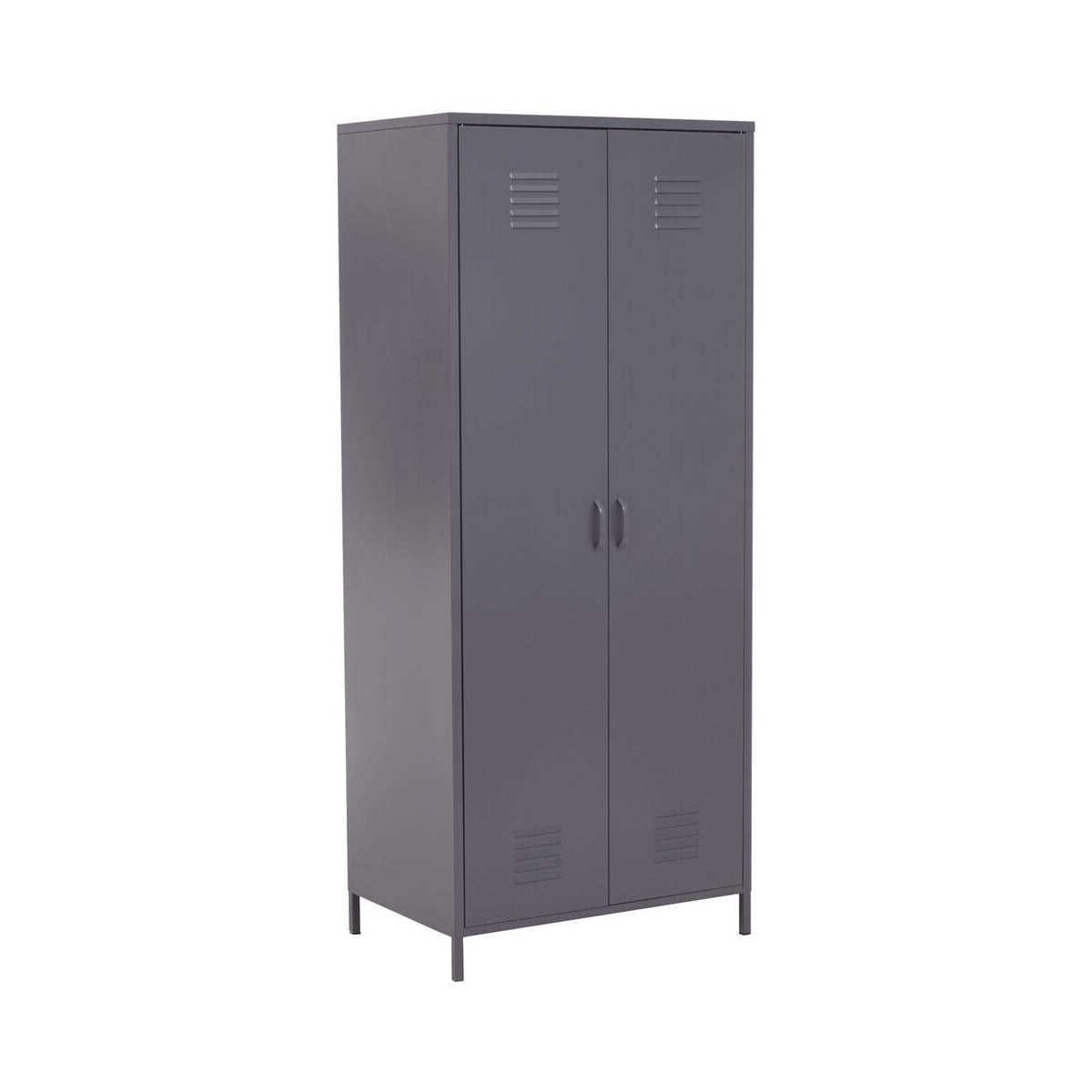 Academy Grey Two Door Locker Style Wardrobe