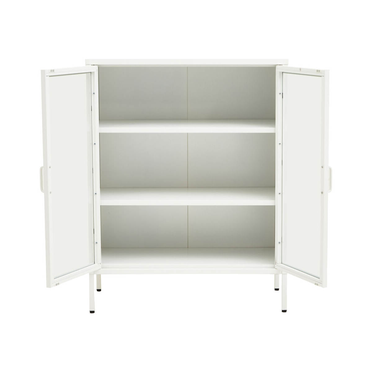 Acier Two Door White Cabinet