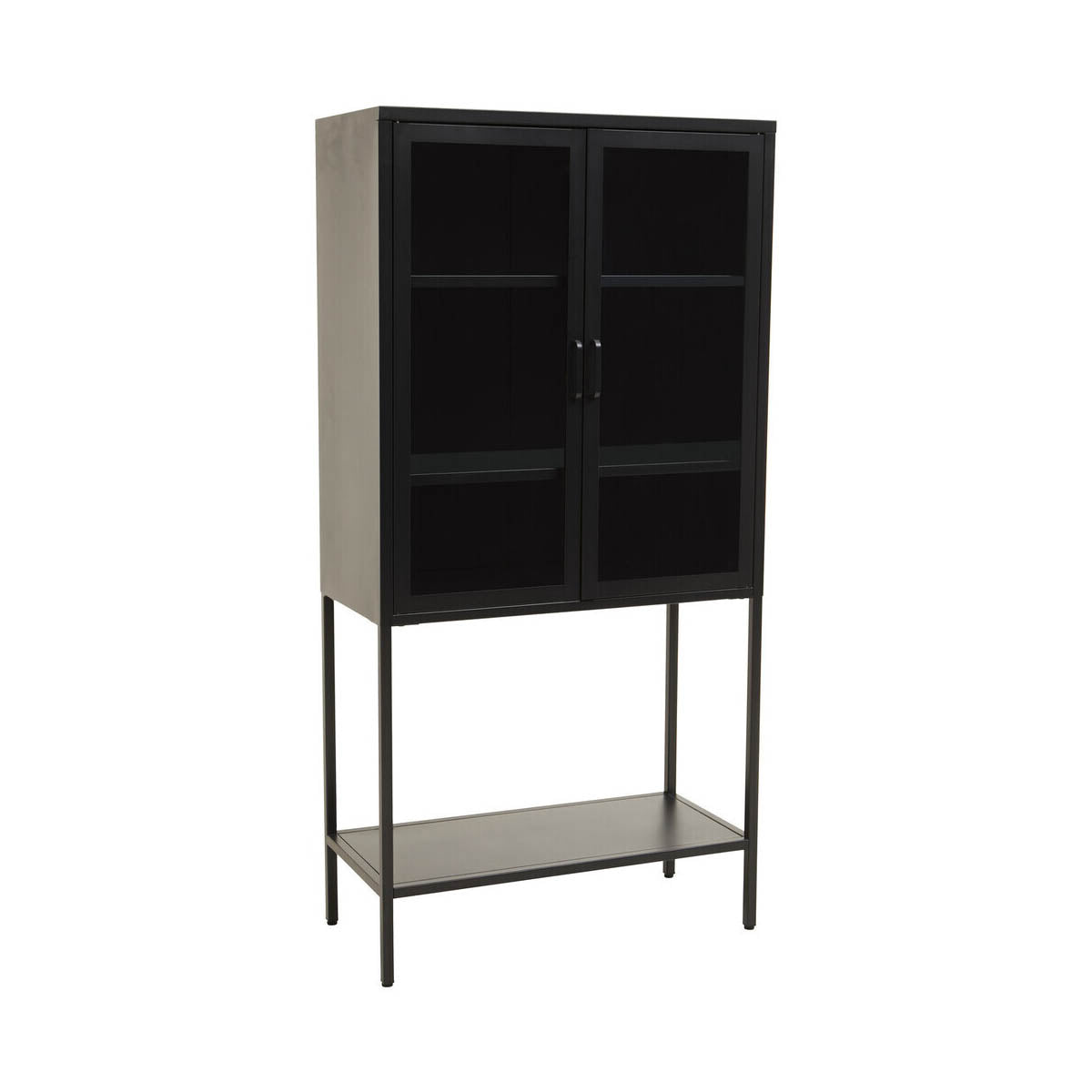 Acier Two Door Black Metal Cabinet