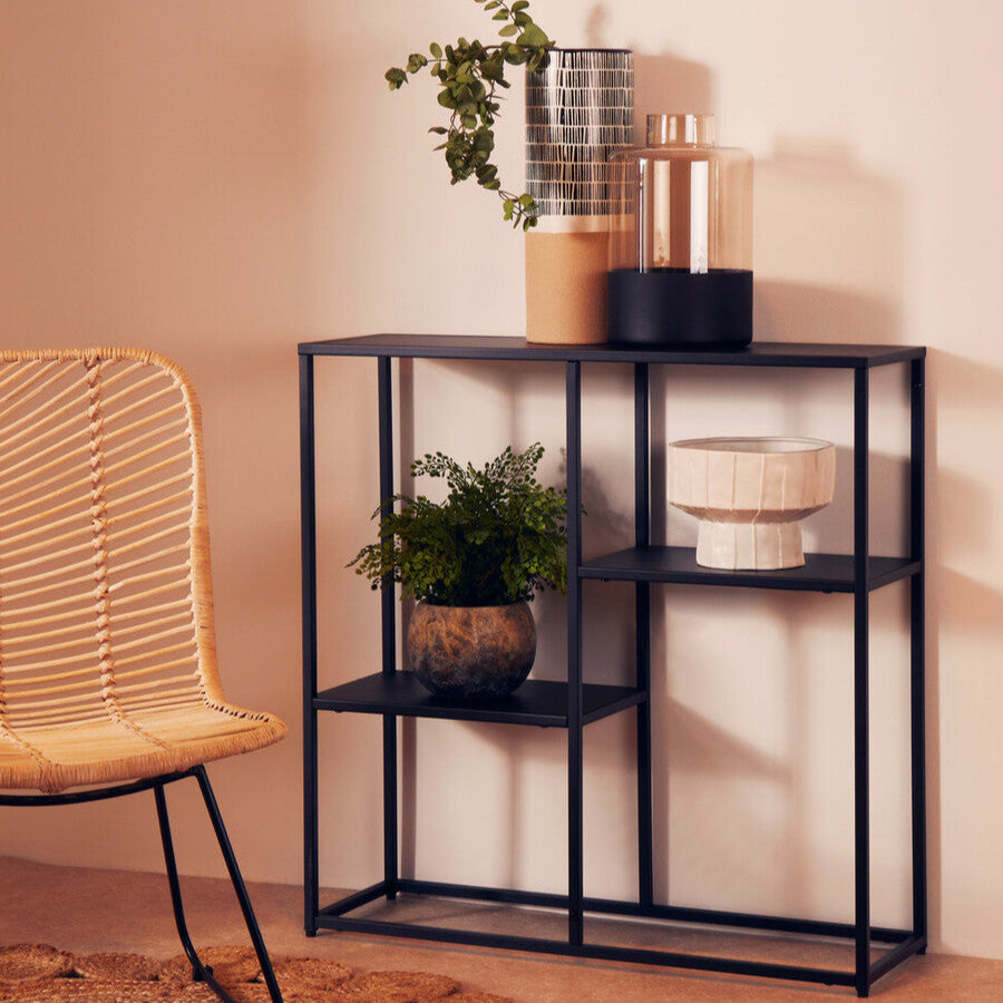 Acero Black Metal Multi Shelf Unit