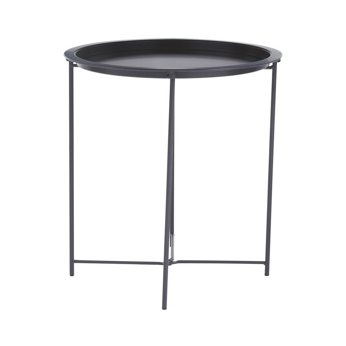 Acero Round Grey Side Table