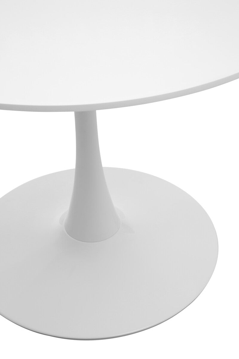 Laila Large White Round Dining Table