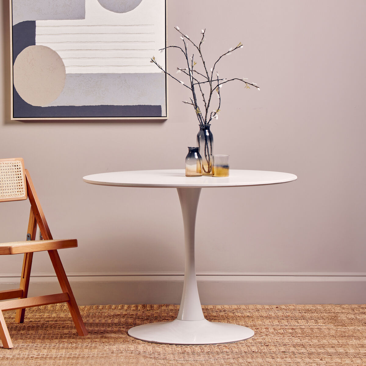 Laila Small Dining Table With White Top