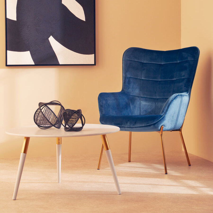 Stockholm Blue Velvet Chair