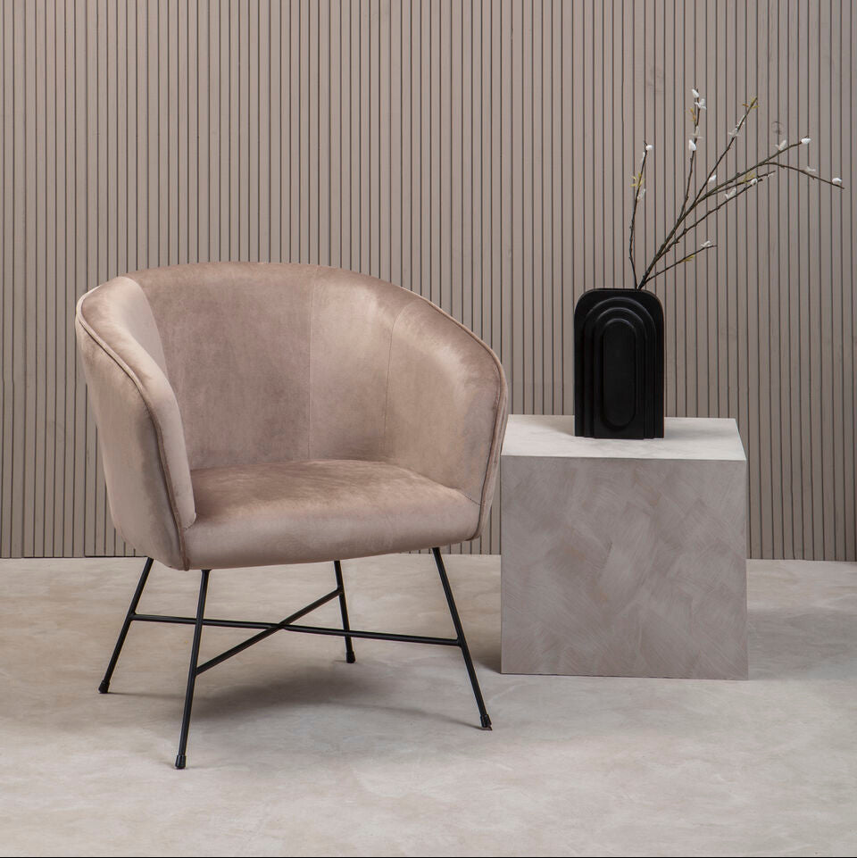 Stockholm Mink Velvet Chair