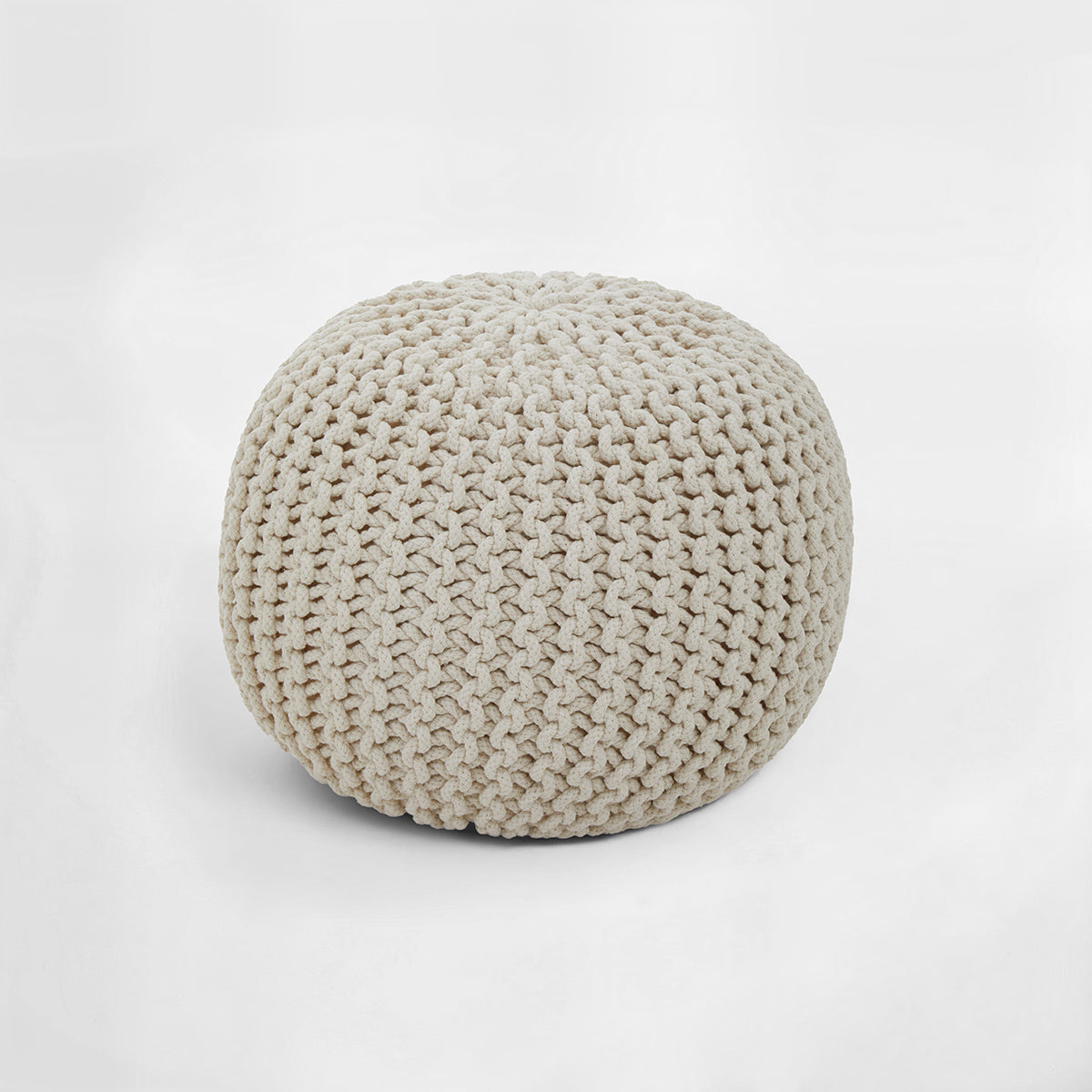 Kids Knit Cream Pouffe