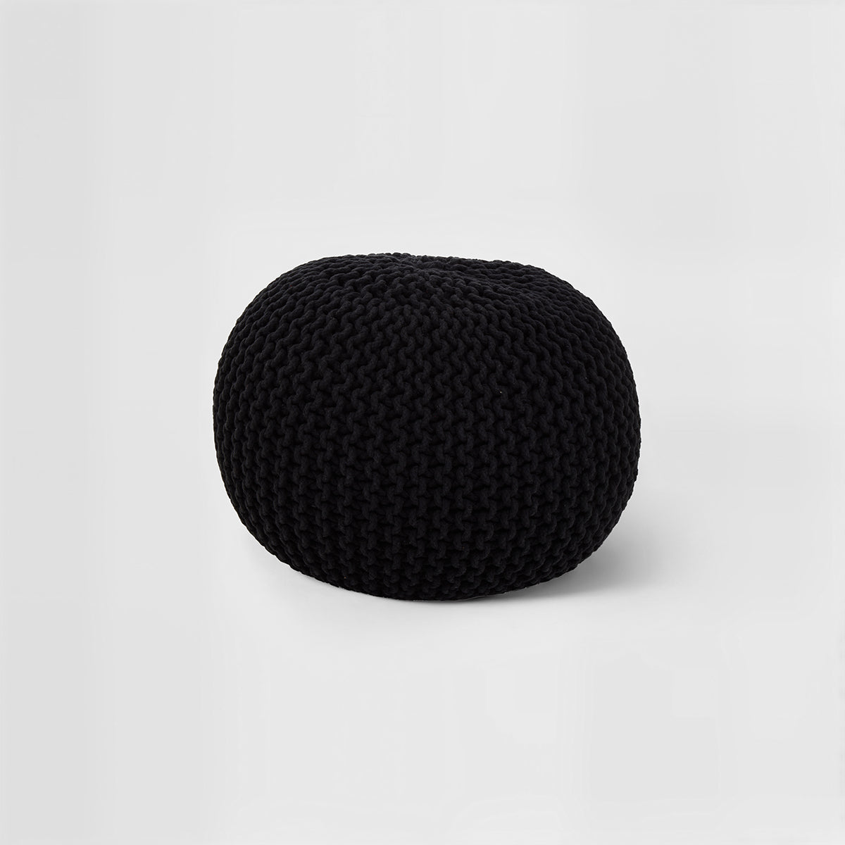 Kids Knit Black Pouffe