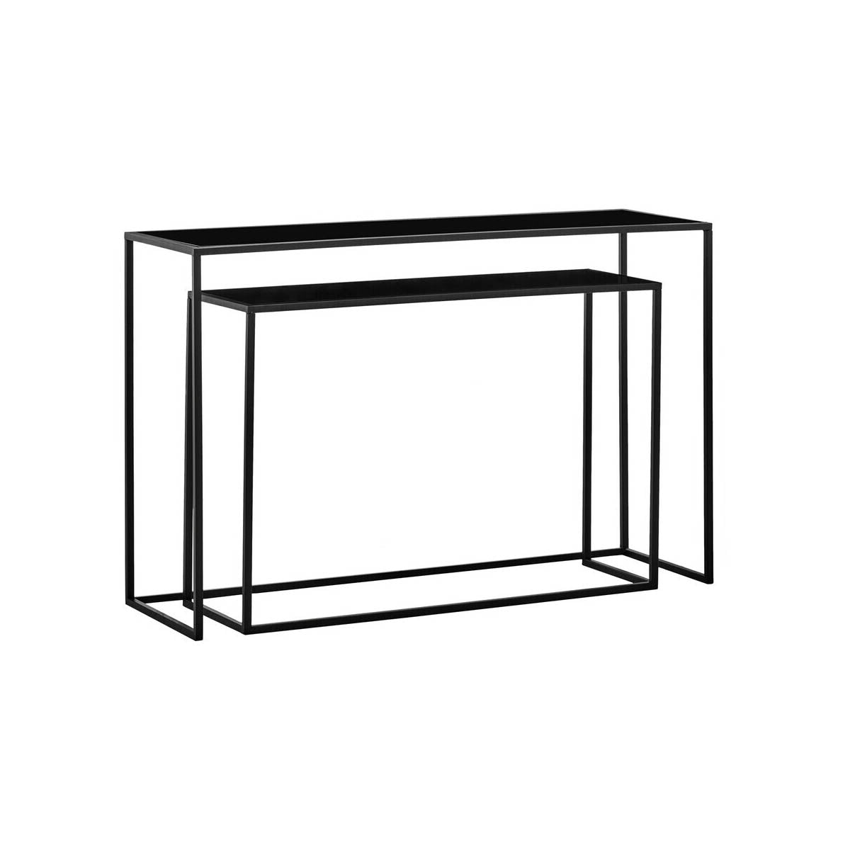 Avento Set Of Two Black Console Tables