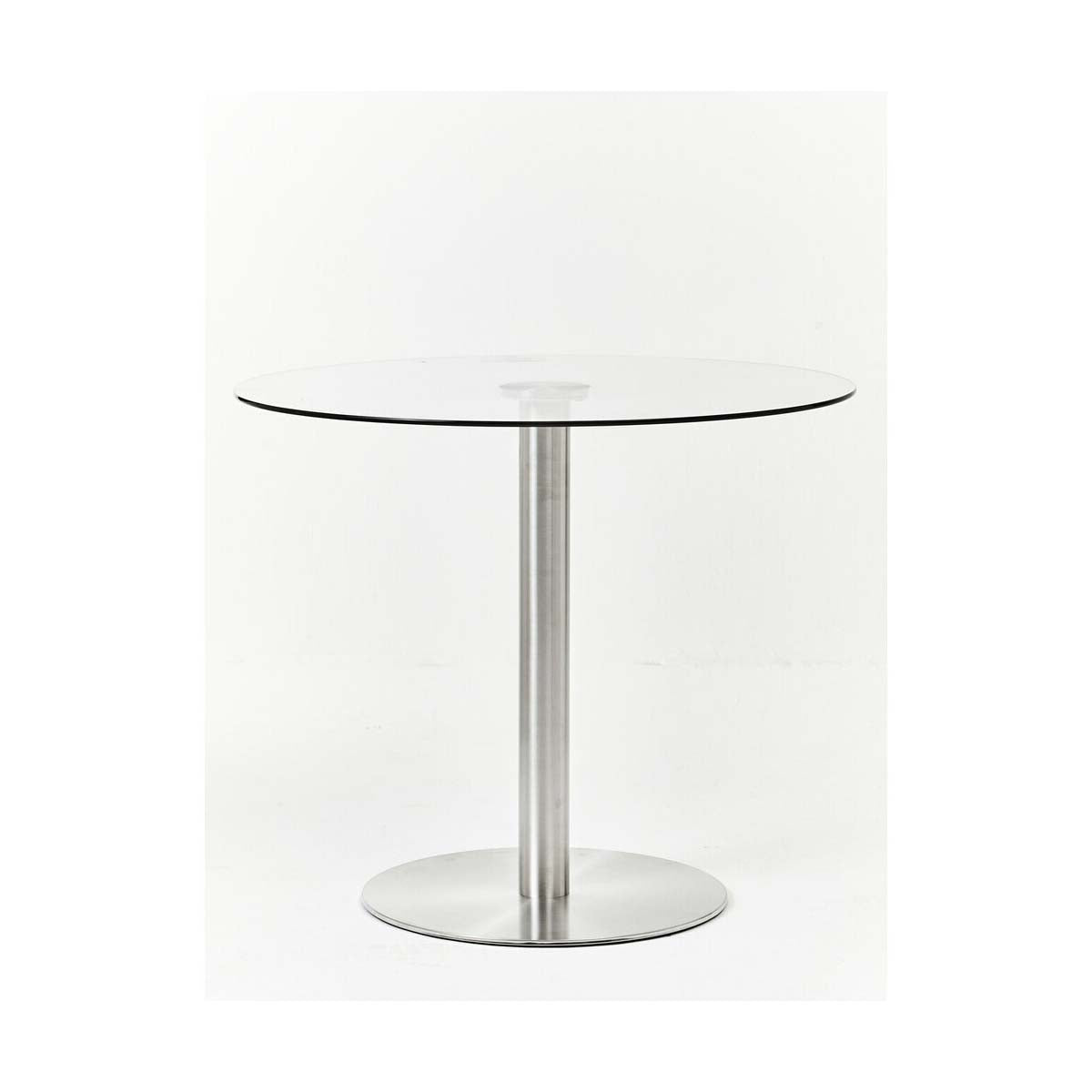 Metropolitan Round Silver Finish Dining Table