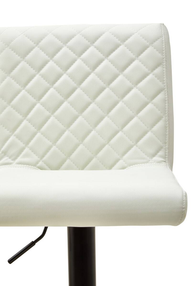 Baina High Back White Leather Effect Bar Chair