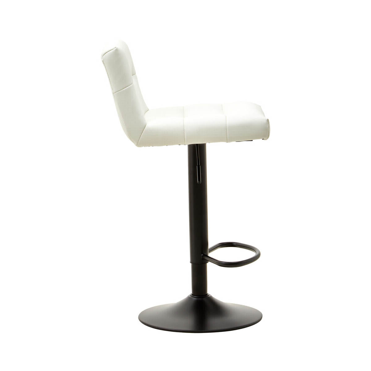 Baina White Leather Effect Bar Stool