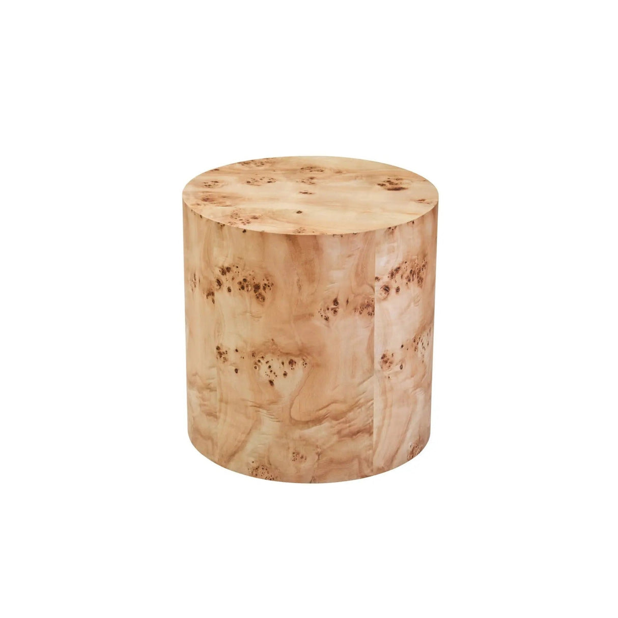 Mota Burl Wood Design Round Side Table