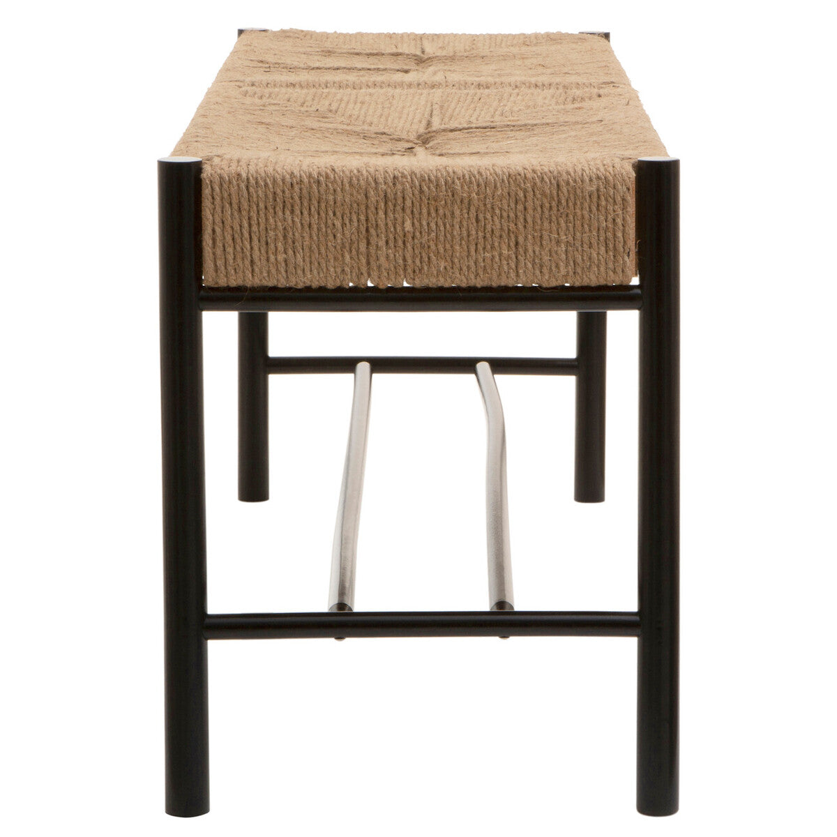 Bandar Natural Rope and Black Wood Bench