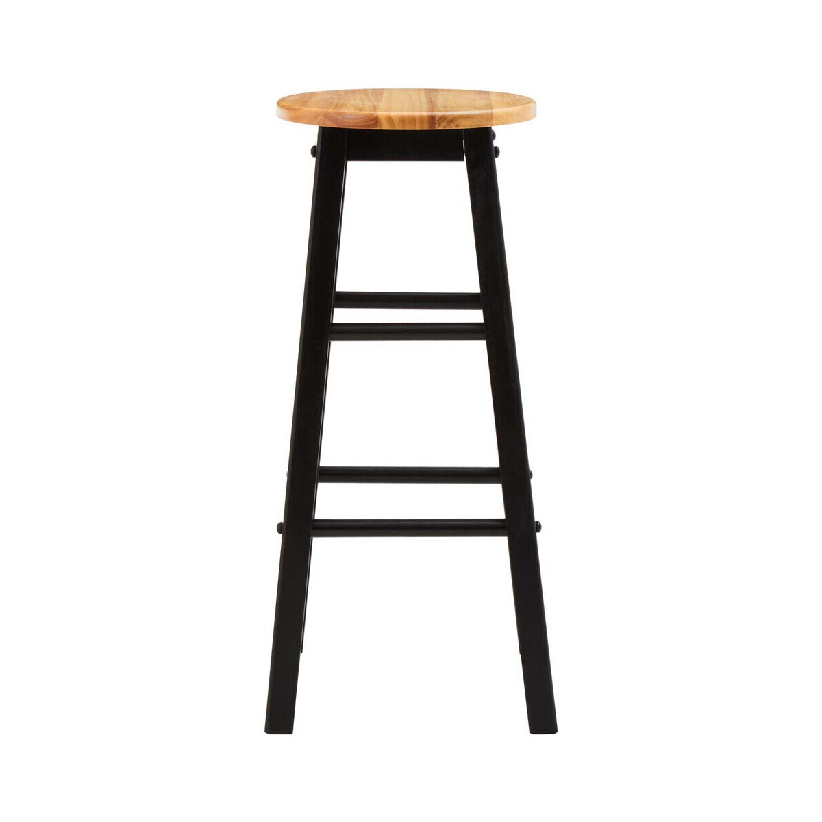 Chester Black and Natural Wooden Kitchen/Bar Stool