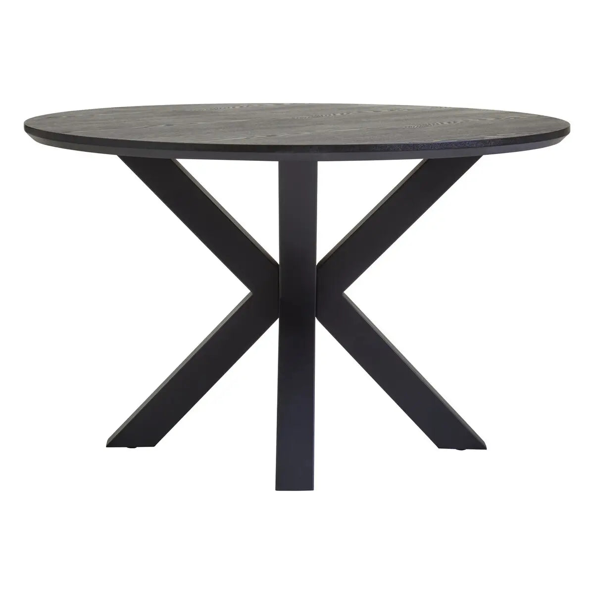 Salford Dining Table With Black Metal Legs