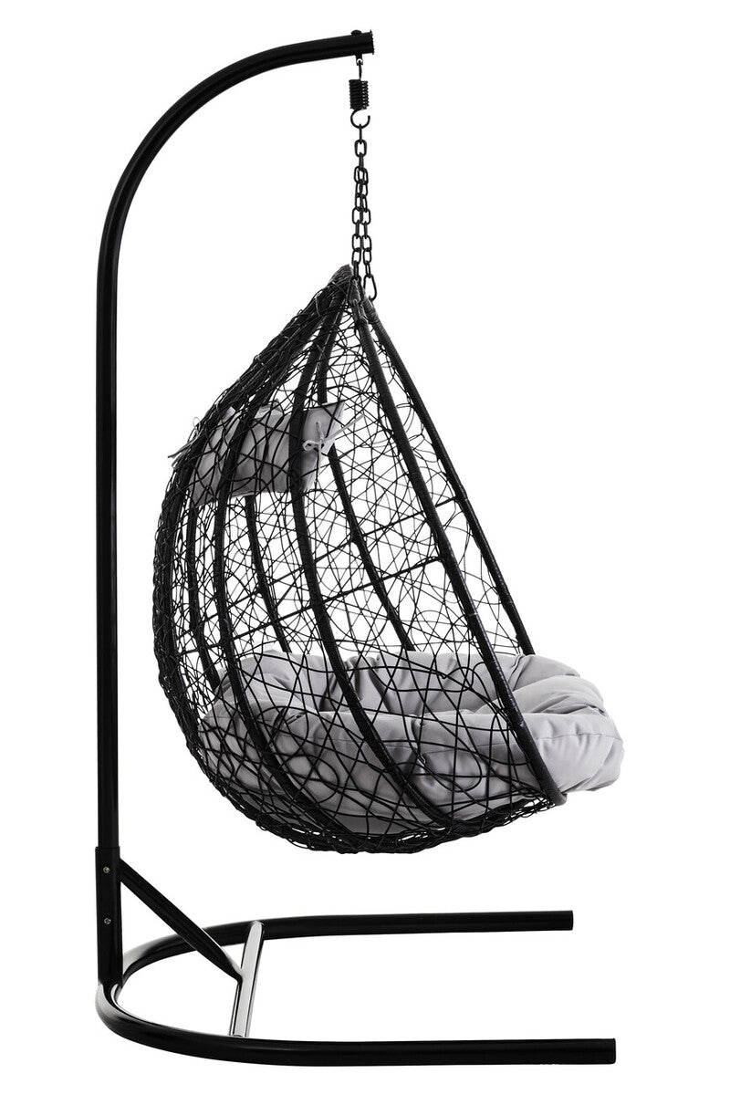 Goa Black Rattan Effect Double Hanging Chair