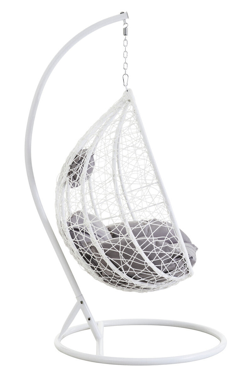 Goa White Rattan Effect Hanging Chair