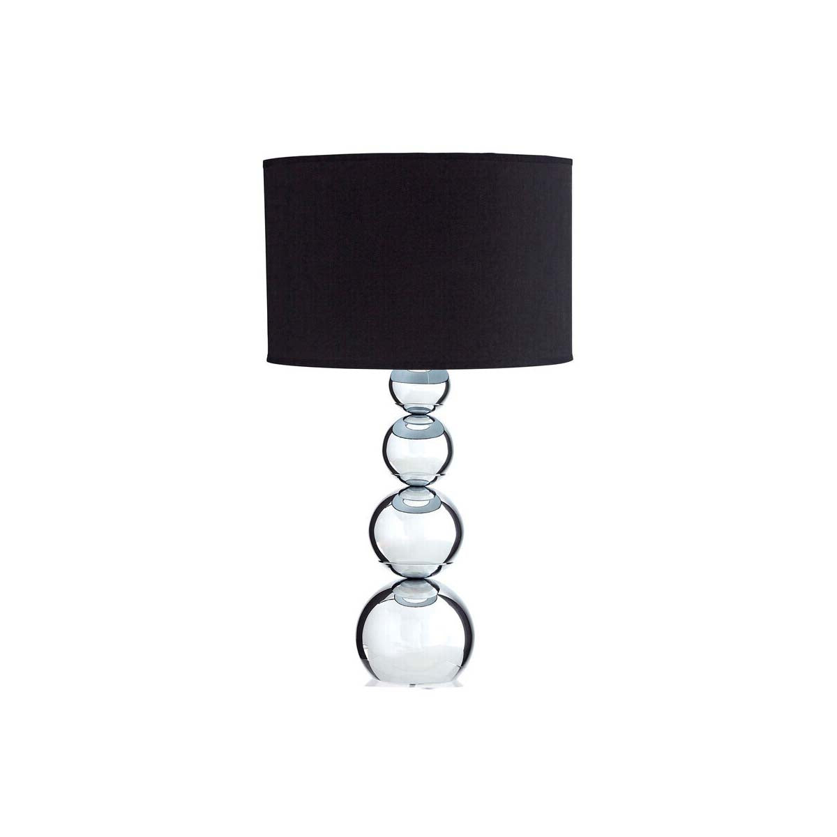 Cameo Touch Black Fabric Shade Table Lamp